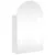 Produktbild 2 för Spegelskåp och LED-lampa bågformad vit 42x13x70 cm