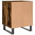 Produktbild 7 för Sängbord 2 st rökfärgad ek 40x35x50 cm konstruerat trä