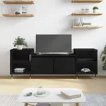 TV-skåp svart 160x35x55 cm konstruerat trä