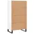Produktbild 8 för Högskåp vit högglans 60x36x110 cm konstruerat trä
