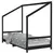 Produktbild 2 för Sängram för barn svart 90x190 cm massiv furu