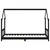 Produktbild 4 för Sängram för barn svart 90x190 cm massiv furu