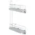 Produktbild 2 för Utdragbara trådkorgar 2 våningar silver 47x12x56 cm