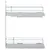 Produktbild 4 för Utdragbara trådkorgar 2 våningar silver 47x12x56 cm