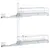 Produktbild 5 för Utdragbara trådkorgar 2 våningar silver 47x12x56 cm