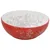 Produktbild 3 för Handfat vit och röd rund Φ41x14 cm keramik