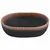 Produktbild 4 för Handfat svart och orange oval 47x33x13 cm keramik