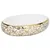 Produktbild 2 för Handfat vit och guld oval 59x40x15 cm keramik