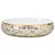 Produktbild 3 för Handfat vit och guld oval 59x40x15 cm keramik