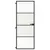 Produktbild 3 för Innerdörr svart 76x201,5 cm härdat glas och aluminium slim