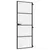 Produktbild 2 för Innerdörr svart 76x201,5 cm härdat glas och aluminium slim