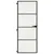 Produktbild 3 för Innerdörr svart 76x201,5 cm härdat glas och aluminium slim