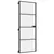 Produktbild 5 för Innerdörr svart 76x201,5 cm härdat glas och aluminium slim