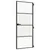 Produktbild 2 för Innerdörr svart 83x201,5 cm härdat glas och aluminium slim