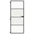 Produktbild 3 för Innerdörr svart 83x201,5 cm härdat glas och aluminium slim