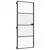 Produktbild 5 för Innerdörr svart 83x201,5 cm härdat glas och aluminium slim