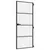 Produktbild 2 för Innerdörr svart 83x201,5 cm härdat glas och aluminium slim