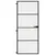 Produktbild 3 för Innerdörr svart 83x201,5 cm härdat glas och aluminium slim