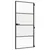 Produktbild 2 för Innerdörr svart 93x201,5 cm härdat glas och aluminium slim