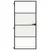Produktbild 3 för Innerdörr svart 93x201,5 cm härdat glas och aluminium slim