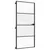 Produktbild 5 för Innerdörr svart 93x201,5 cm härdat glas och aluminium slim