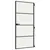 Produktbild 2 för Innerdörr svart 93x201,5 cm härdat glas och aluminium slim