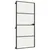 Produktbild 5 för Innerdörr svart 93x201,5 cm härdat glas och aluminium slim