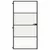 Produktbild 3 för Innerdörr svart 102,5x201,5 cm härdat glas och aluminium slim