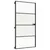 Produktbild 5 för Innerdörr svart 102,5x201,5 cm härdat glas och aluminium slim