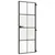 Produktbild 2 för Innerdörr svart 76x201,5 cm härdat glas och aluminium slim
