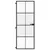 Produktbild 3 för Innerdörr svart 76x201,5 cm härdat glas och aluminium slim