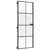Produktbild 5 för Innerdörr svart 76x201,5 cm härdat glas och aluminium slim