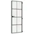 Produktbild 2 för Innerdörr svart 76x201,5 cm härdat glas och aluminium slim