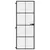 Produktbild 3 för Innerdörr svart 76x201,5 cm härdat glas och aluminium slim