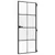 Produktbild 2 för Innerdörr svart 83x201,5 cm härdat glas och aluminium slim