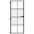 Produktbild 3 för Innerdörr svart 83x201,5 cm härdat glas och aluminium slim
