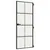 Produktbild 2 för Innerdörr svart 83x201,5 cm härdat glas och aluminium slim