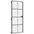Produktbild 5 för Innerdörr svart 83x201,5 cm härdat glas och aluminium slim