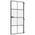 Produktbild 2 för Innerdörr svart 93x201,5 cm härdat glas och aluminium slim