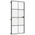 Produktbild 5 för Innerdörr svart 93x201,5 cm härdat glas och aluminium slim