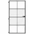Produktbild 3 för Innerdörr svart 102,5x201,5 cm härdat glas och aluminium slim