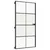 Produktbild 5 för Innerdörr svart 102,5x201,5 cm härdat glas och aluminium slim