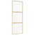 Produktbild 2 för Skjutdörr guld 76x205 cm klart ESG-glas och aluminium