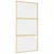 Produktbild 2 för Skjutdörr guld 102,5x205 cm klart ESG-glas och aluminium