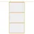 Produktbild 3 för Skjutdörr guld 102,5x205 cm klart ESG-glas och aluminium