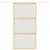 Produktbild 3 för Skjutdörr guld 102,5x205 cm frostat ESG-glas och aluminium