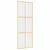 Produktbild 2 för Skjutdörr guld 76x205 cm klart ESG-glas och aluminium
