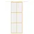 Produktbild 3 för Skjutdörr guld 76x205 cm klart ESG-glas och aluminium