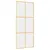 Produktbild 2 för Skjutdörr guld 90x205 cm klart ESG-glas och aluminium