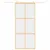 Produktbild 3 för Skjutdörr guld 90x205 cm klart ESG-glas och aluminium